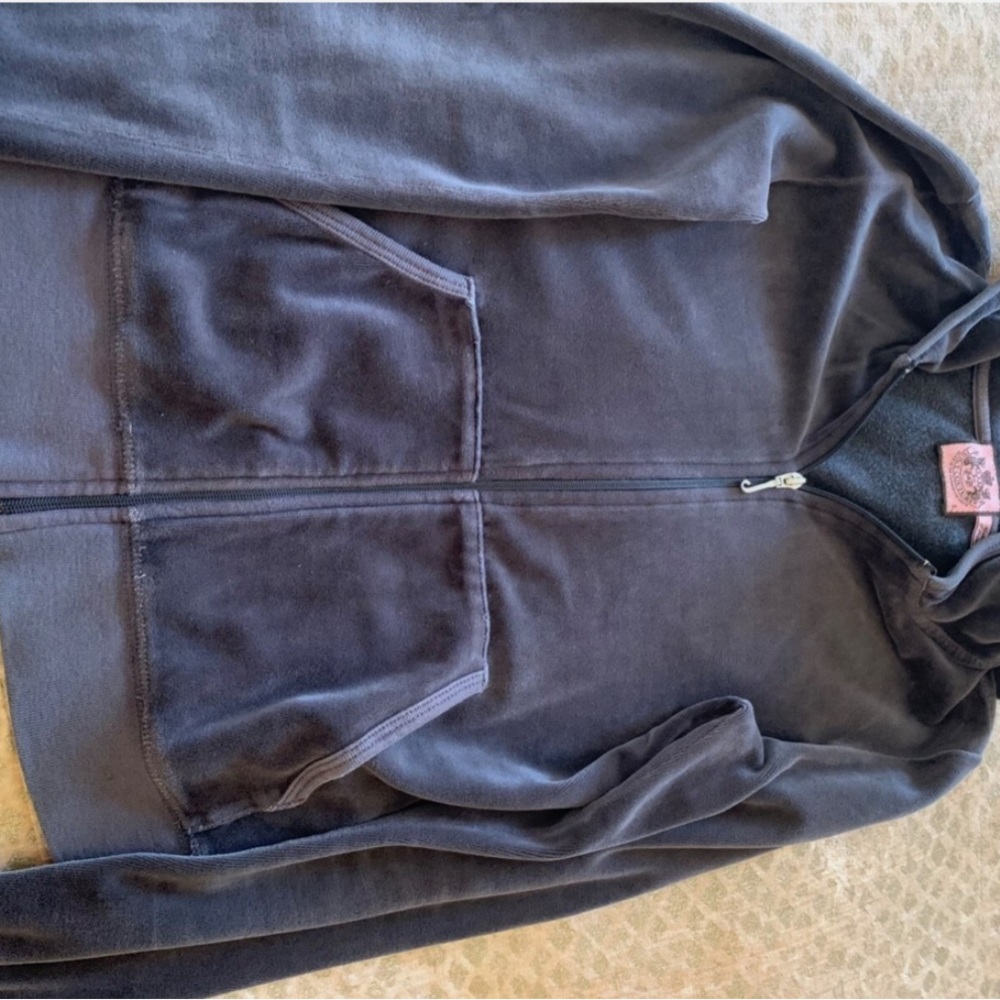 Gray Juicy Zip-Up Hoodie